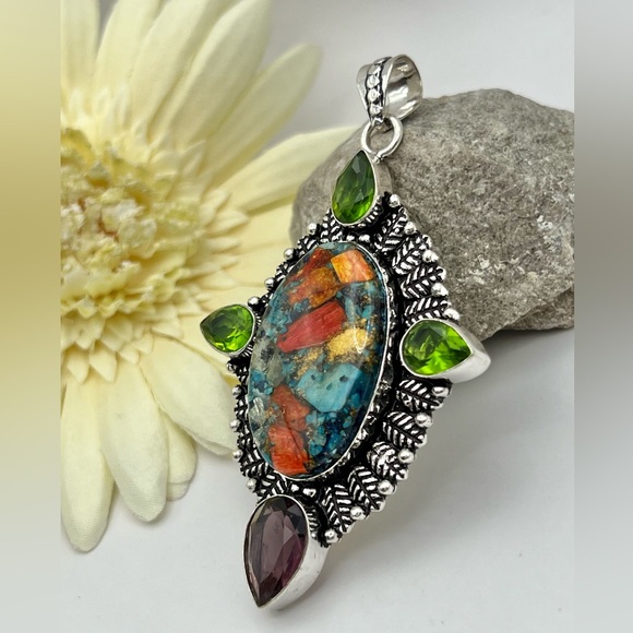 OYSTER TURQUOISE PENDANT - Picture 4 of 12